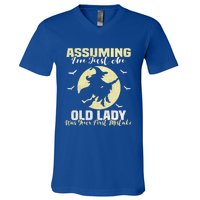 Witch Assuming Im Just An Old Lady Was Your First Mistake Gift V-Neck T-Shirt