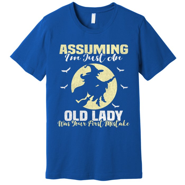 Witch Assuming Im Just An Old Lady Was Your First Mistake Gift Premium T-Shirt