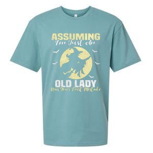 Witch Assuming Im Just An Old Lady Was Your First Mistake Gift Sueded Cloud Jersey T-Shirt