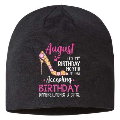 Womens August Its My Birthday Month Women Mom Wife Gifts Sustainable Beanie