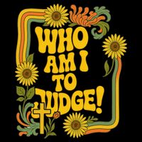 Who Am I To Judge Francis Quote Retro 70s Floral Women 16 in Basic Backpack