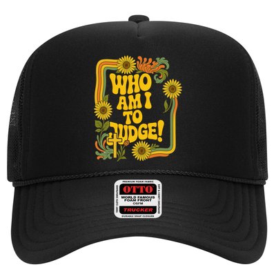 Who Am I To Judge Francis Quote Retro 70s Floral Women Hat