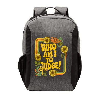 Who Am I To Judge Francis Quote Retro 70s Floral Women Vector Backpack