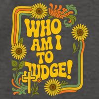 Who Am I To Judge Francis Quote Retro 70s Floral Women Vector Backpack
