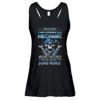 Walk Away I Am A Grumpy Old Mechanic I Have Anger Issues Ladies Essential Flowy Tank