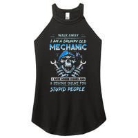 Walk Away I Am A Grumpy Old Mechanic I Have Anger Issues Women's Perfect Tri Rocker Tank