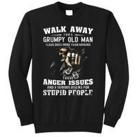 Walk Away I Am A Grumpy Old Man I Love Dogs More Than Humans Tall Sweatshirt