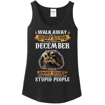 Walk Away IM A Grumpy Old Man I Was Born In December Ladies Essential Tank