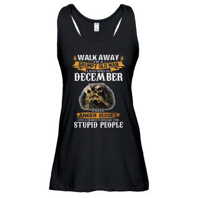 Walk Away IM A Grumpy Old Man I Was Born In December Ladies Essential Flowy Tank