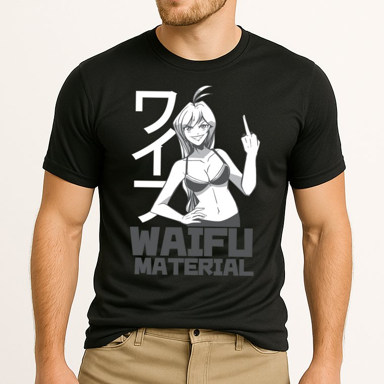 Waifu Material Anime Funny Cooling Performance Crew T-Shirt