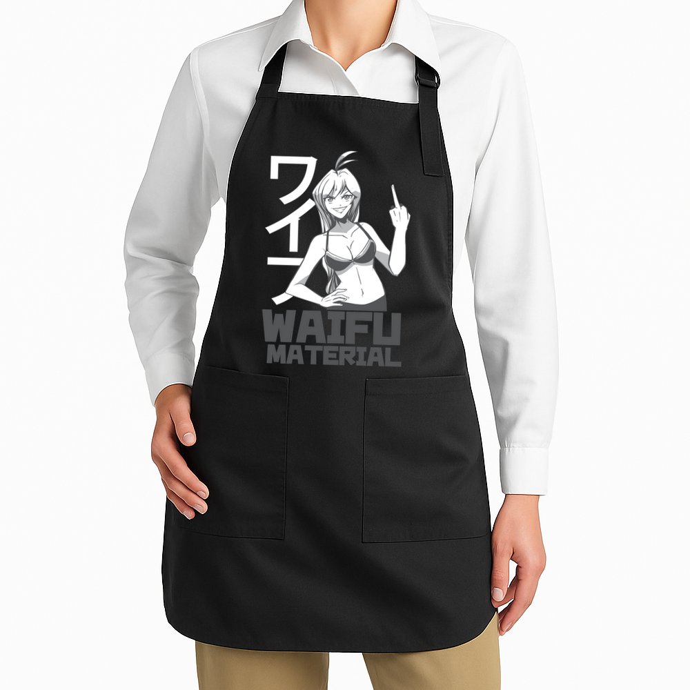 Waifu Material Anime Funny Apron