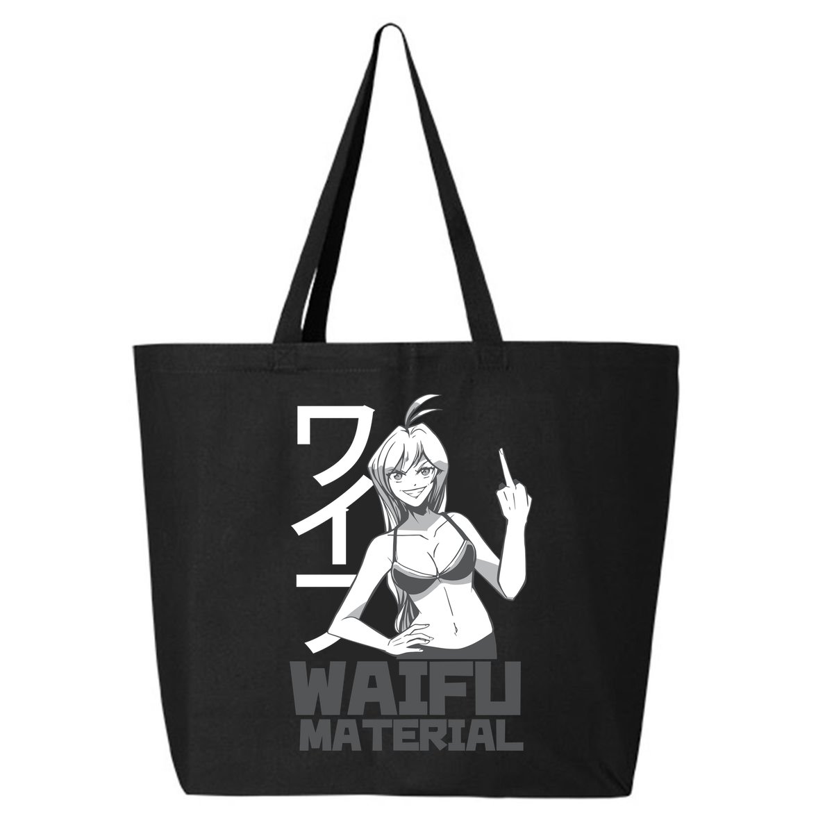 Waifu Material Anime Funny 25L Jumbo Tote