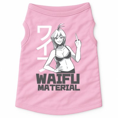 Waifu Material Anime Funny Doggie Tank