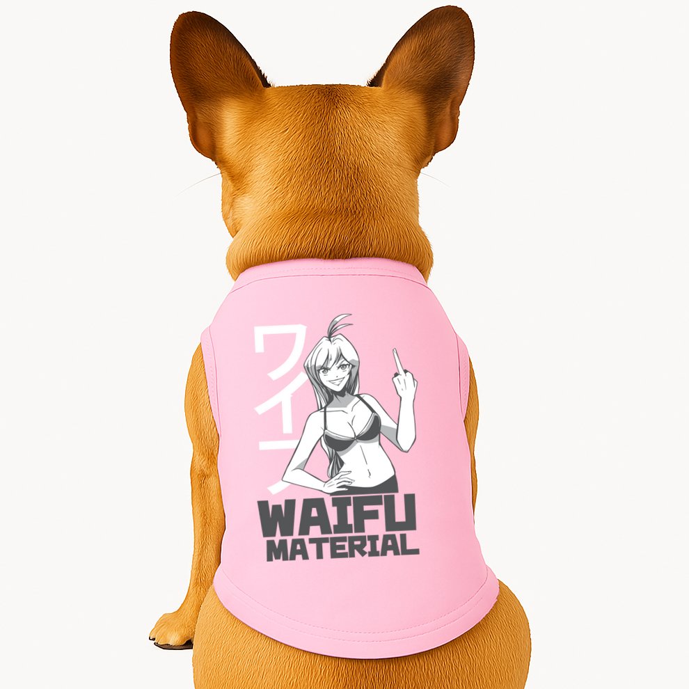 Waifu Material Anime Funny Doggie Tank