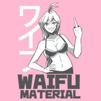 Waifu Material Anime Funny Doggie Tank