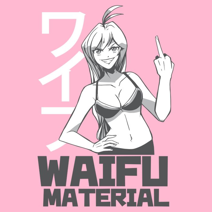 Waifu Material Anime Funny Doggie Tank