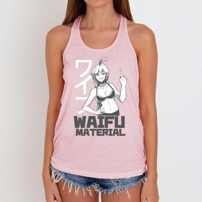 Waifu Material Anime Funny Women's Knotted Racerback Tank