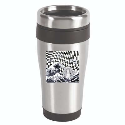 Weirdcore Aesthetic Japanese The Great Wave Off Kanagawa Gift 16oz Travel Tumbler