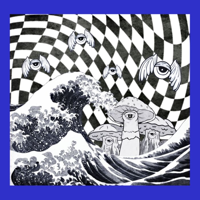 Weirdcore Aesthetic Japanese The Great Wave Off Kanagawa Gift Tall T-Shirt