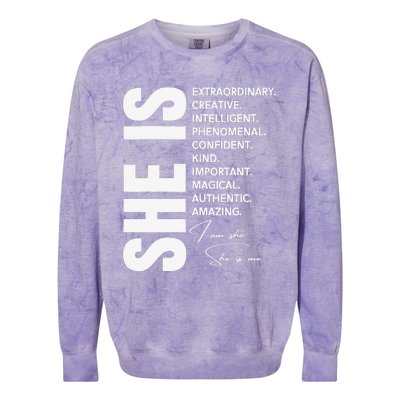 Woman Affirmation Juneteenth Freedom Day Black History Month Colorblast Crewneck Sweatshirt