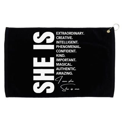 Woman Affirmation Juneteenth Freedom Day Black History Month Grommeted Golf Towel