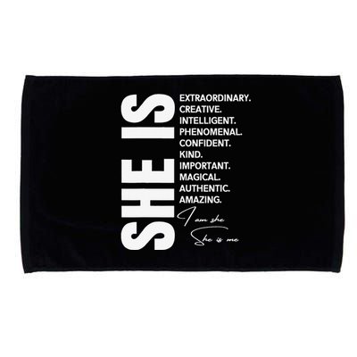 Woman Affirmation Juneteenth Freedom Day Black History Month Microfiber Hand Towel