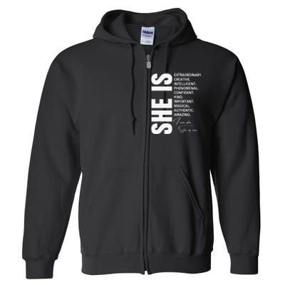 Woman Affirmation Juneteenth Freedom Day Black History Month Full Zip Hoodie