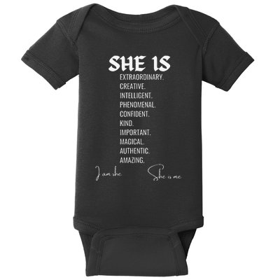 Woman Affirmation Juneteenth Freedom Day Black History Month Baby Bodysuit