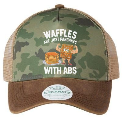 Waffles Are Just Pancakes With Abs Funny Breakfast Legacy Tie Dye Trucker Hat