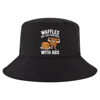 Waffles Are Just Pancakes With Abs Funny Breakfast Cool Comfort Performance Bucket Hat