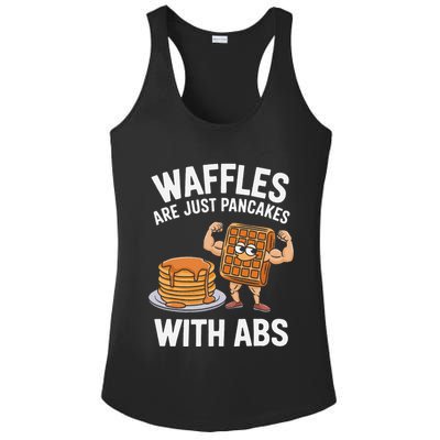 Waffles Are Just Pancakes With Abs Funny Breakfast Ladies PosiCharge Competitor Racerback Tank