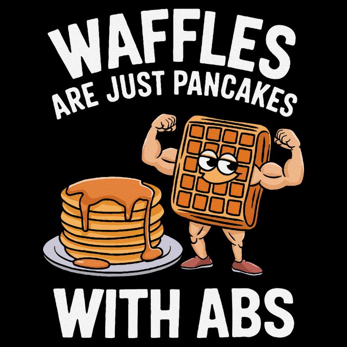 Waffles Are Just Pancakes With Abs Funny Breakfast Youth Performance Sprint T-Shirt
