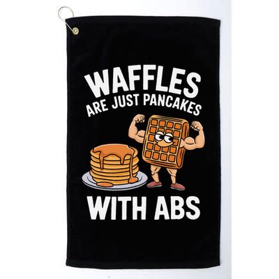 Waffles Are Just Pancakes With Abs Funny Breakfast Golf Towel