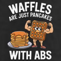 Waffles Are Just Pancakes With Abs Funny Breakfast Microfiber Hand Towel