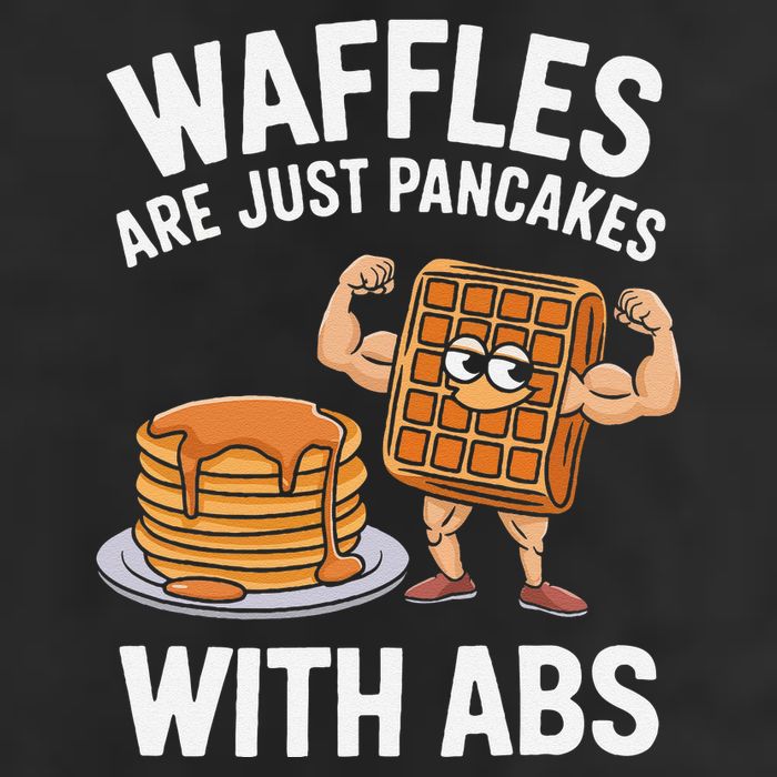Waffles Are Just Pancakes With Abs Funny Breakfast Microfiber Hand Towel