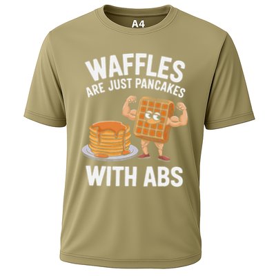 Waffles Are Just Pancakes With Abs Funny Breakfast Performance Shirt