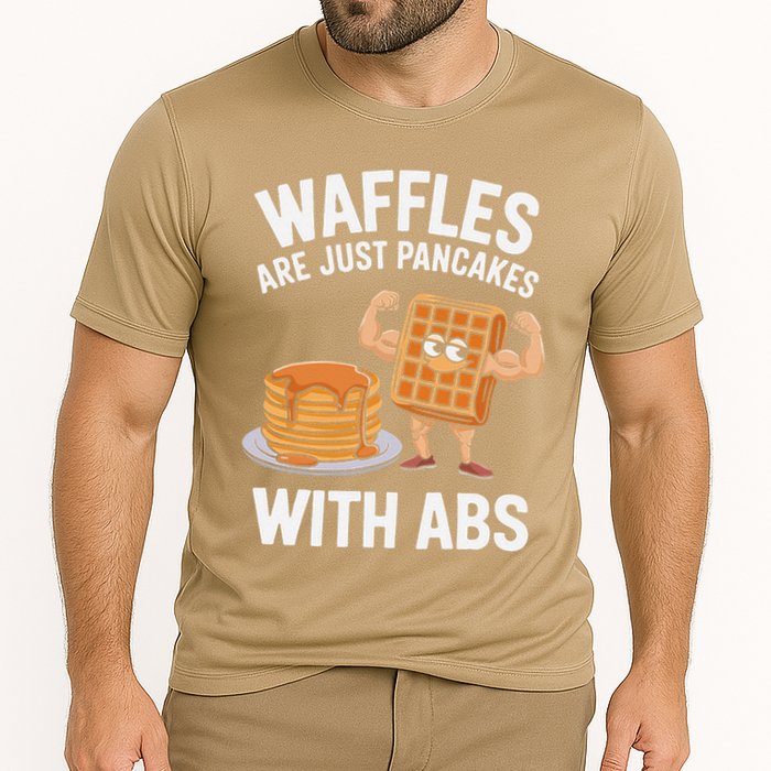 Waffles Are Just Pancakes With Abs Funny Breakfast Performance Shirt