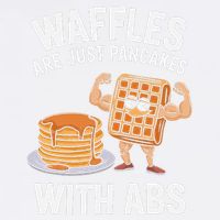 Waffles Are Just Pancakes With Abs Funny Breakfast Garment-Dyed Sweatshirt