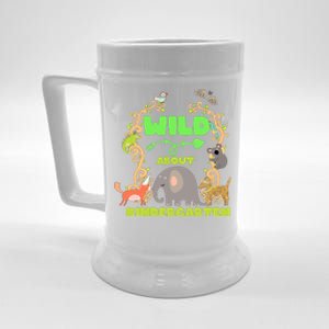 Wild About Kindergarten Back To School Classroom Cute Gift Beer Stein