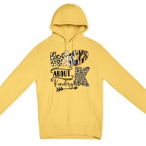 Wild About Kindergarten Back To School Gift For Teacher Cool Gift Premium Pullover Hoodie