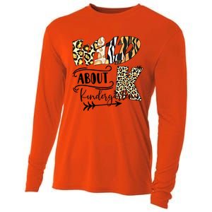 Wild About Kindergarten Back To School Gift For Teacher Cool Gift Cooling Performance Long Sleeve Crew