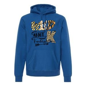 Wild About Kindergarten Back To School Gift For Teacher Cool Gift Premium Hoodie