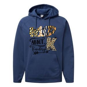 Wild About Kindergarten Back To School Gift For Teacher Cool Gift Performance Fleece Hoodie