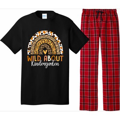 Wild About Kindergarten Back To School Leopard Rainbow Gift Pajama Set