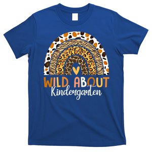 Wild About Kindergarten Back To School Leopard Rainbow Gift T-Shirt