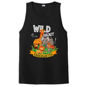 Wild About Kindergarten Funny Preschool Zoo Gift PosiCharge Competitor Tank