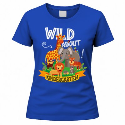 Wild About Kindergarten Funny Preschool Zoo Gift Women's T-Shirt