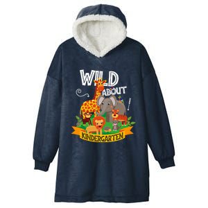 Wild About Kindergarten Funny Preschool Zoo Gift Hooded Wearable Blanket