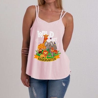 Wild About Kindergarten Funny Preschool Zoo Gift Women's Strappy Tank