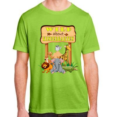 Wild About Kindergarten Funny Safari Zoo Preschool Meaningful Gift Adult ChromaSoft Performance T-Shirt